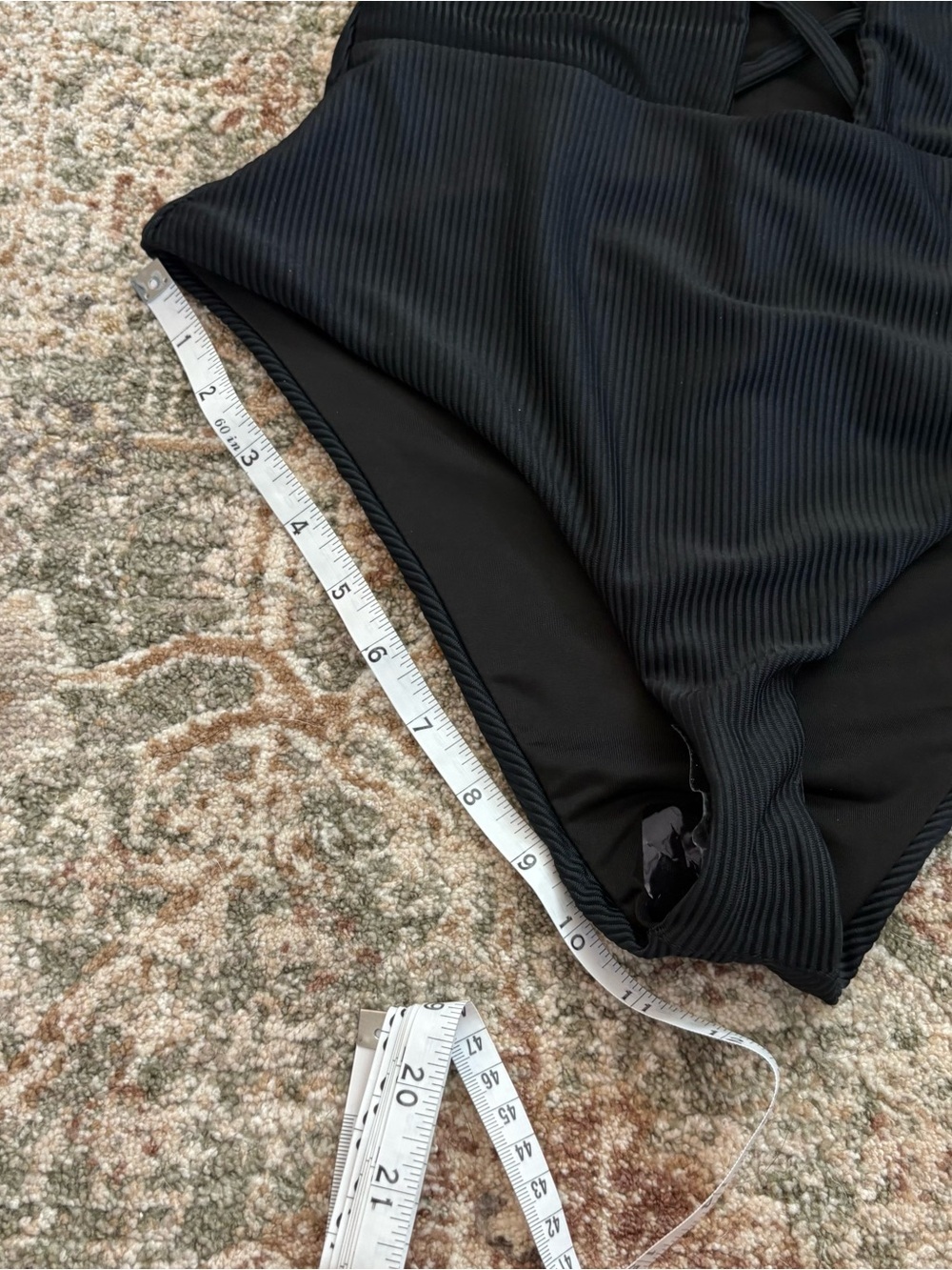 Anthropologie Dippin Daisys Bliss Ribbed One Piece Black Swimsuit Medium - Picture 9 of 15
